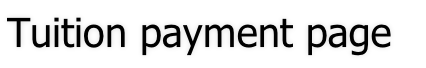 Tuition payment page